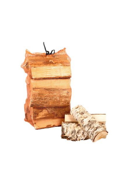 Kiln-Dried Birch Logs - 40L Net Bag