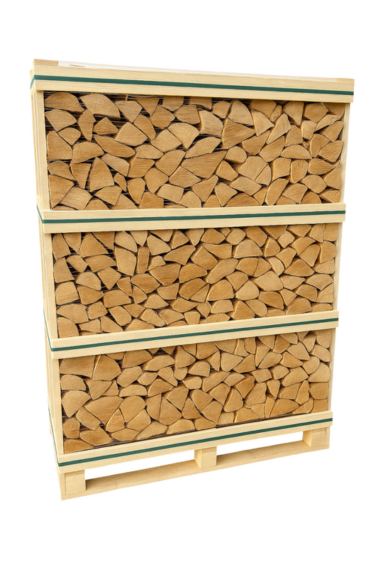 Large Crate of Kiln-Dried Birch Logs